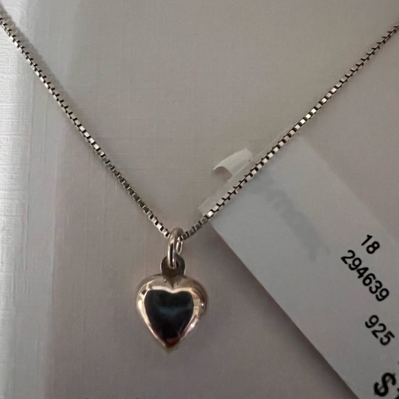 Sterling Silver Heart Necklace and Bracelet Set - Picture 6 of 11